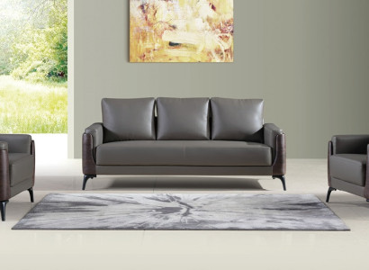 Sofa set 3+1+1 Seater Set Design Sofas Upholstery Couches Leather Relax Modern